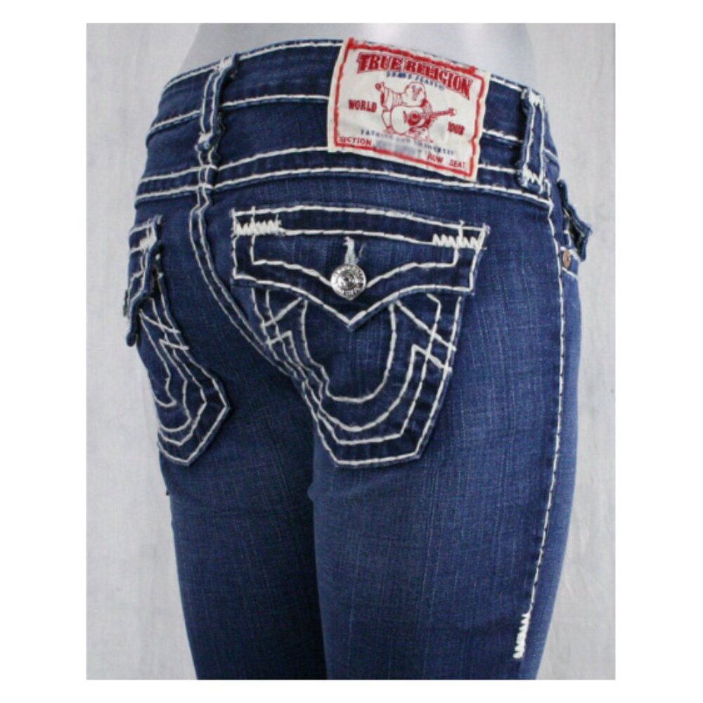 True Religion Women Jeans Size 30 Long Skinny Low Rise RN# 112790 EUC